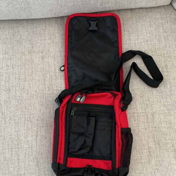 L.L. Bean Red and Black Backpack - Picture 2 of 4